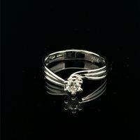 Anello Cianfrone Gioielli Donna in Oro bianco Diamante 0.25 Ct ANB347 - ANB347